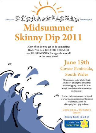 midsummer skinny dip poster by Laura Elliott at Drawesome Illustration, Bristol. Illustration, Design, Whimsy