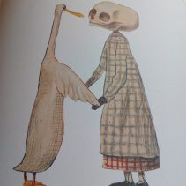 Illustraton from duck, Death and the Tulip by Wolf Erlbruch
